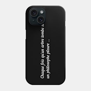 Un philosophe pleure Phone Case