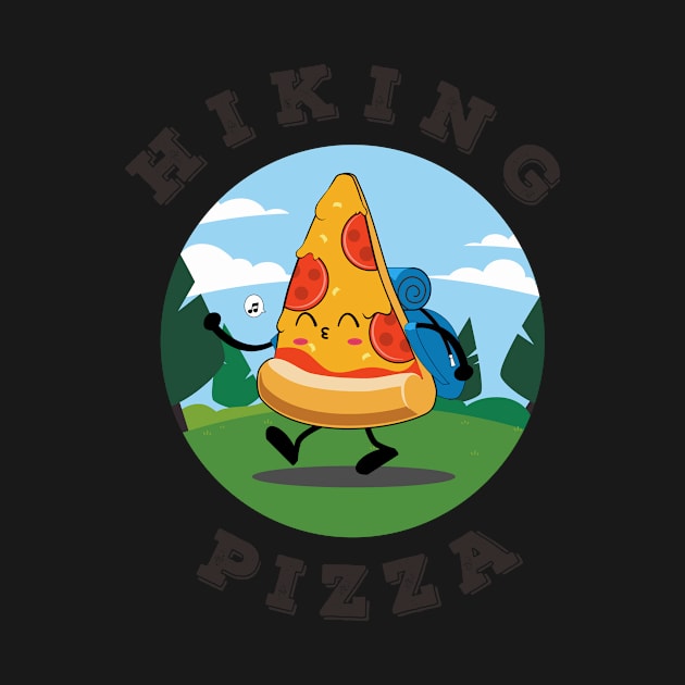 hiking and pizza funny cute by enigmatyc