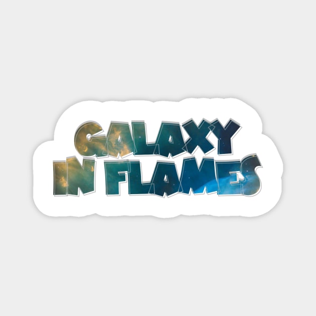 Galaxy in Flames Magnet by afternoontees