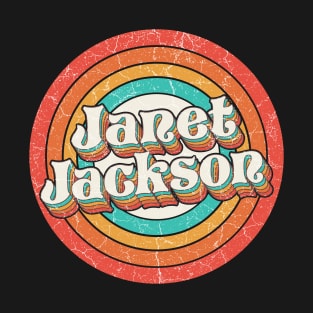 Janet Proud Name - Vintage Grunge Style T-Shirt