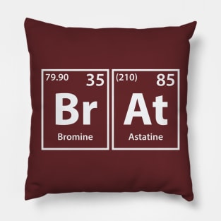 Brat (Br-At) Periodic Elements Spelling Pillow