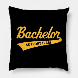 Bachelor Support Team (Stag Party / Lettering / Gold) Pillow