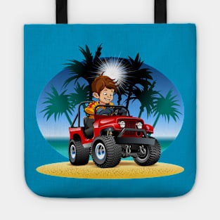 Cartoon jeep Tote