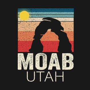 Moab Utah Retro Sunset Vintage Road Moab City Eastern Utah T-Shirt
