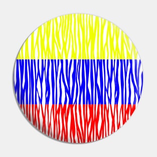 Animal Print Zebra COLOMBIAN FLAG Pin