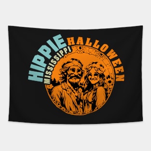 hippie halloween missisippi pun retro design Tapestry