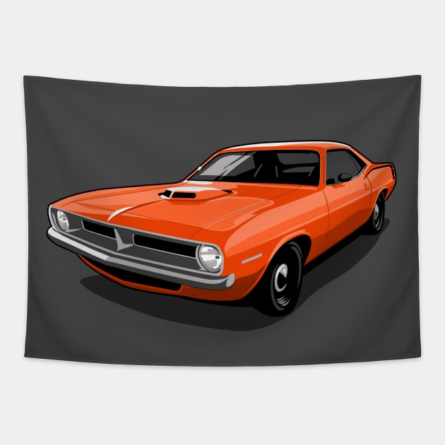 1970 Plymouth Barracuda in Vitamin C Tapestry by candcretro