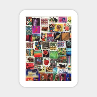 British Stamp Collage Magnet