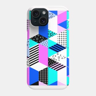 Memphis Style Neck Gator Colorful Shapes 80's Inspired 1980 Eighties Phone Case