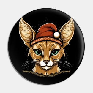 Caracal Christmas Pin