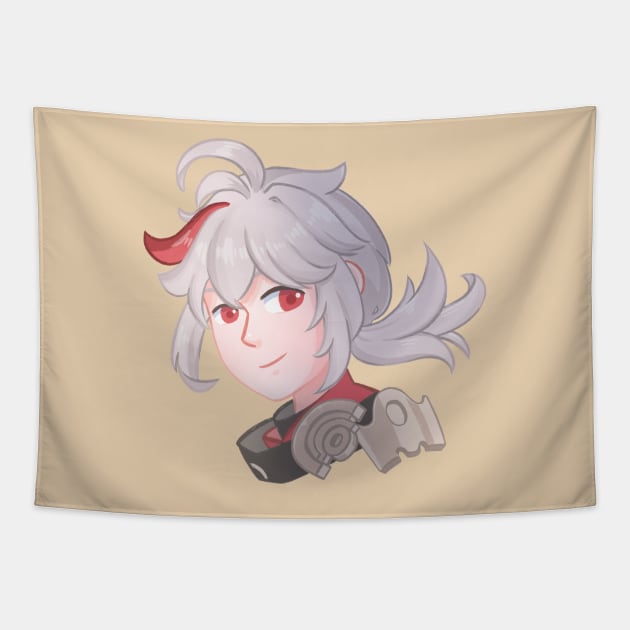 Genshin Impact Kaedehara Kazuha head Tapestry by Oricca