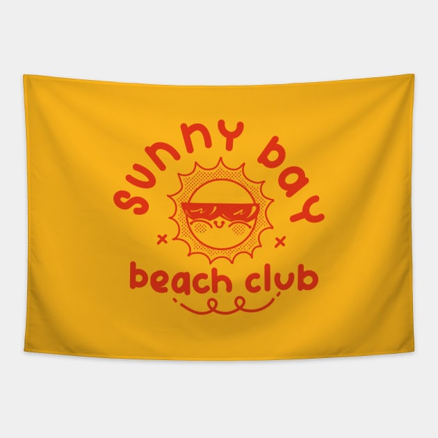 Sunny Bay Beach Club Tapestry by Fluffymafi
