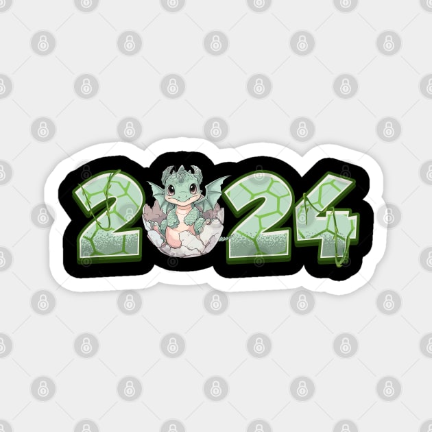 Chinese New Year 2024 Cute New Hatch Dragon Magnet by creative