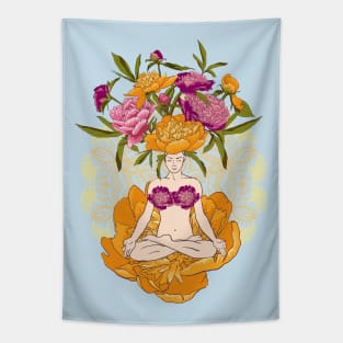 Yoga Flowers #3 Tapestry