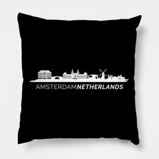 Amsterdam City Skyline Pillow