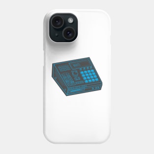 Beat Maker (Vivid Cerulean Lines + Arsenic Drop Shadow) Analog / Music Phone Case