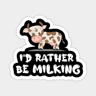 Farmer Cattle Breeding Milking Animal Cute Cow Magnet