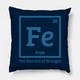 "Iron Resilience: The Elemental Essence of Strength Pillow