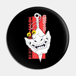 Japanese Oni Mask Pin