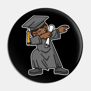 Black boy student dab dabbing graduation school Pin