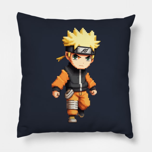 Retro Hero of the Hidden Leaf Pillow by Klover