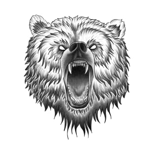 Powerful Roaring Bear with Glaring Teeth T-Shirt