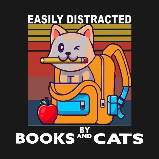 Easily distracted by cats and books by FatTize