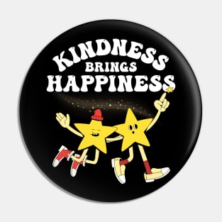 Funny Kidness and Happiness Vintage Retro Stars Pin