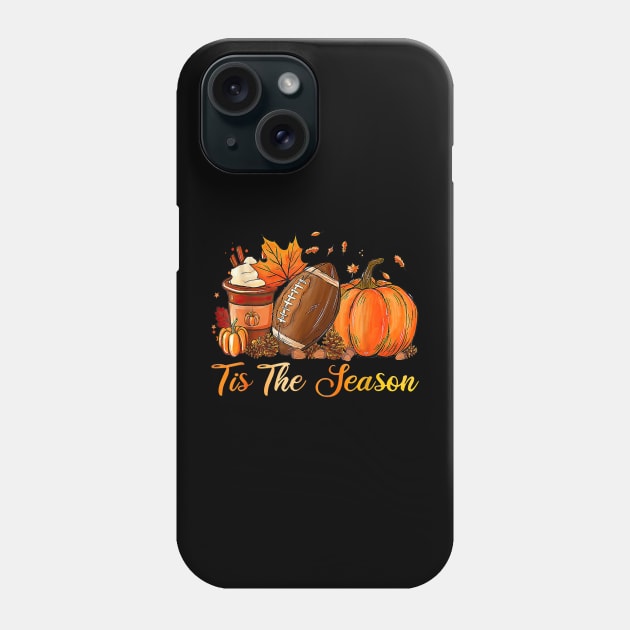 Pumpkin Spice Football Tis The Season Fall Thanksgiving Phone Case by nakaahikithuy