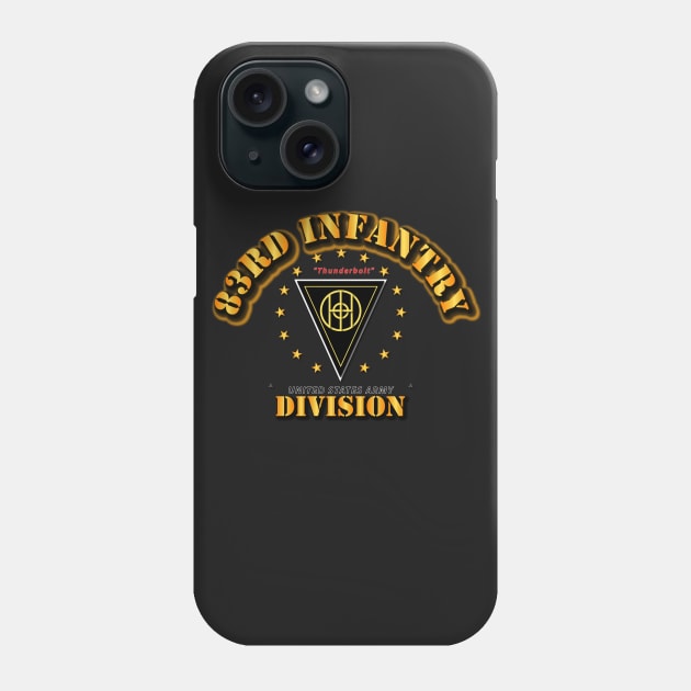 83rd Infantry Division - Thunderbolt Phone Case by twix123844