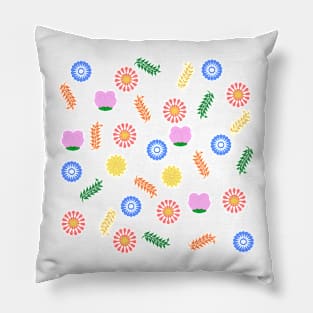 flowers and leaves spring pattern Pillow