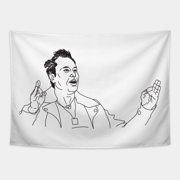 Elon Musk Go Fuck Yourself Meme Art Tapestry by Meme Gifts