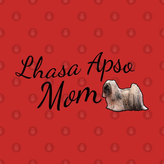 Lhasa Apso Dog Mom by tribbledesign