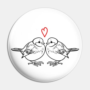 Two spring birds in love Pin