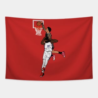 John Collins Dunk on Embiid Tapestry