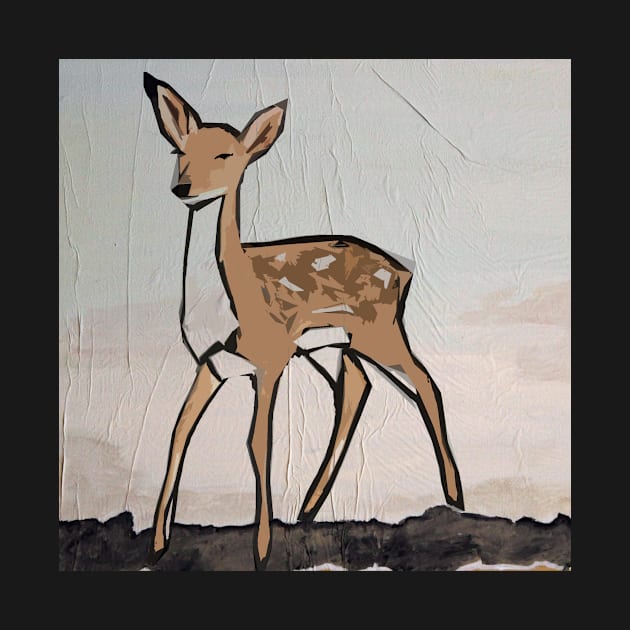 Sodaartstudio Digital Simple Modern Deer by SodaArtStudio