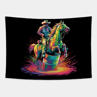 Barrel Racer Barrel Racing Rodeo Pop Art Tapestry