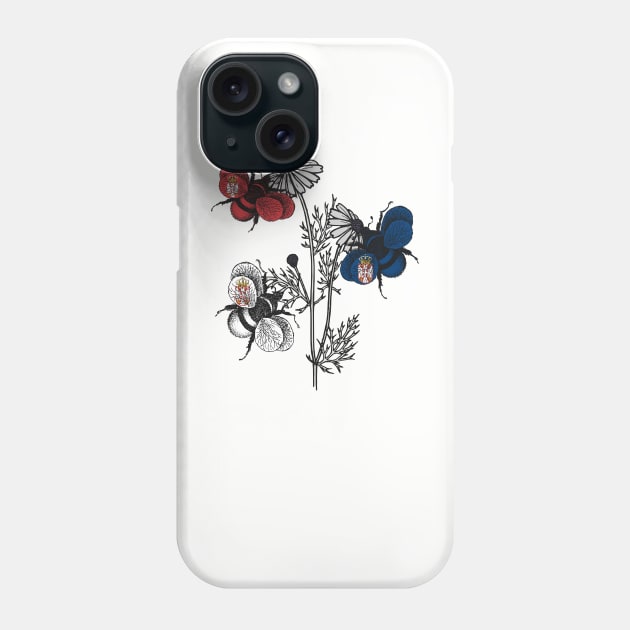 Serbia Bee Swarm Phone Case by Fusti