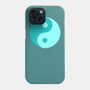 Yin Yang in shades of blue Phone Case