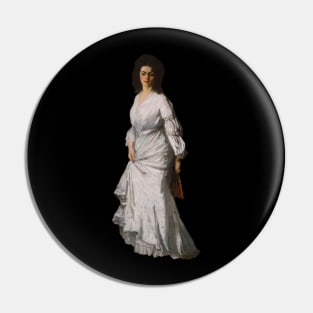 Woman in White Pin