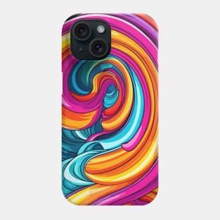 Shape Shifter, Illustrated Vector Design - Waves & Movement Phone Case