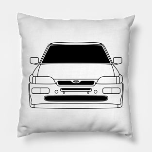 Ford Escort Cosworth RS Black Outline Pillow