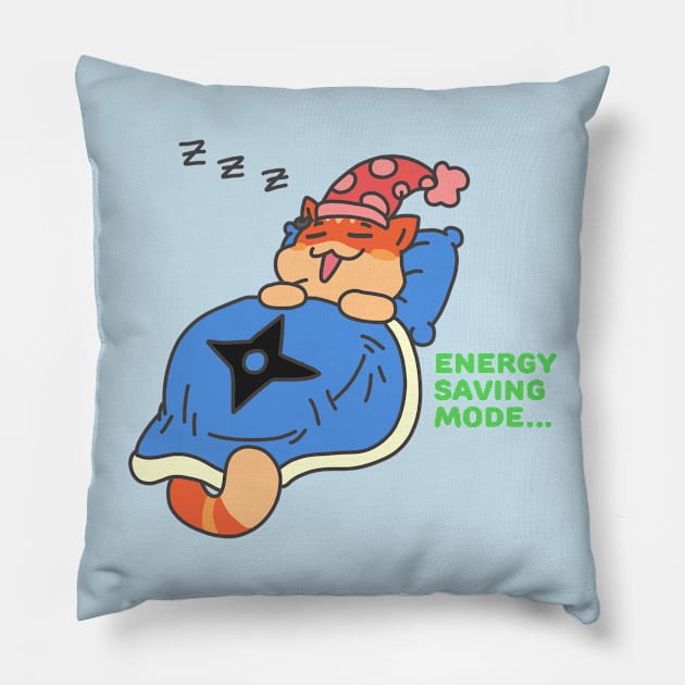 Energy Saving Mode Pillow by Ninjacatz