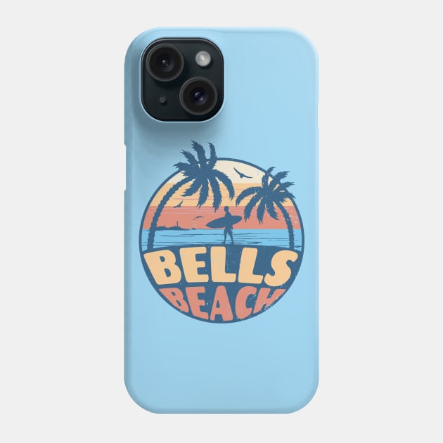 Vintage Surfing Bells Beach // Retro Summer Vibes // Grunge Surfer Sunset Phone Case by Now Boarding