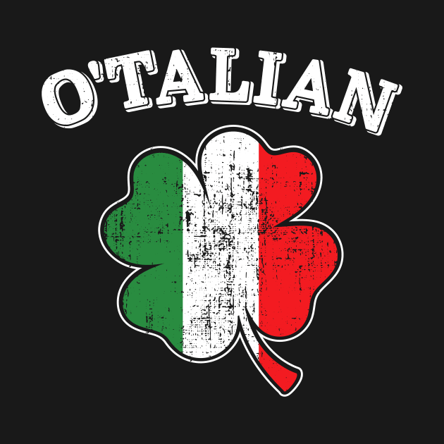 O'talian shamrock and italy flag for italian St Patricks day by Designzz