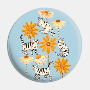 Daisy Cats Pin