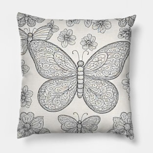 Butterfly Stitch Design Pillow