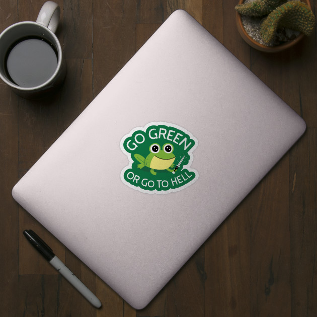 Go Green - Frog - Sticker