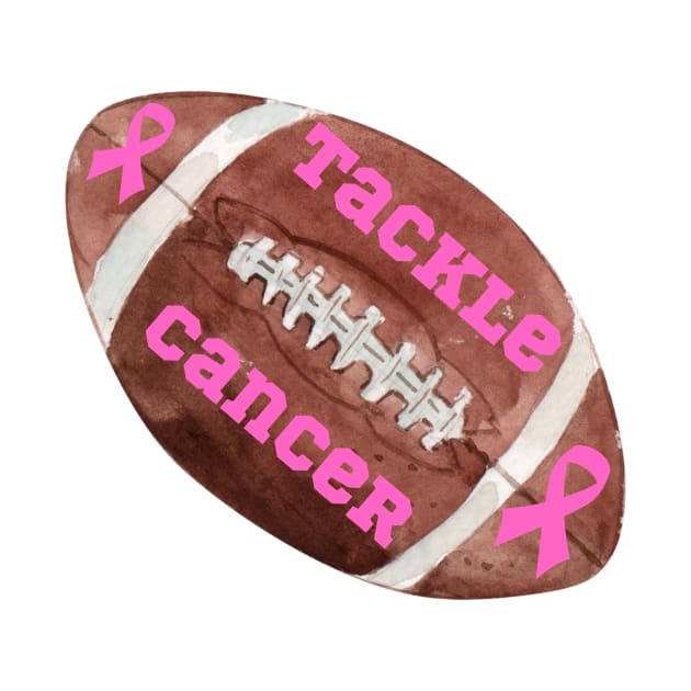 Tackle Cancer football design by Sport-tees by Marino's