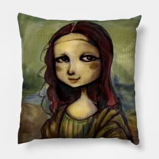 La Joconde : Mona Lisa, Cartoony. Pillow